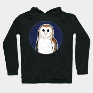 Starry Sky Barn Owl (Large Print) Hoodie